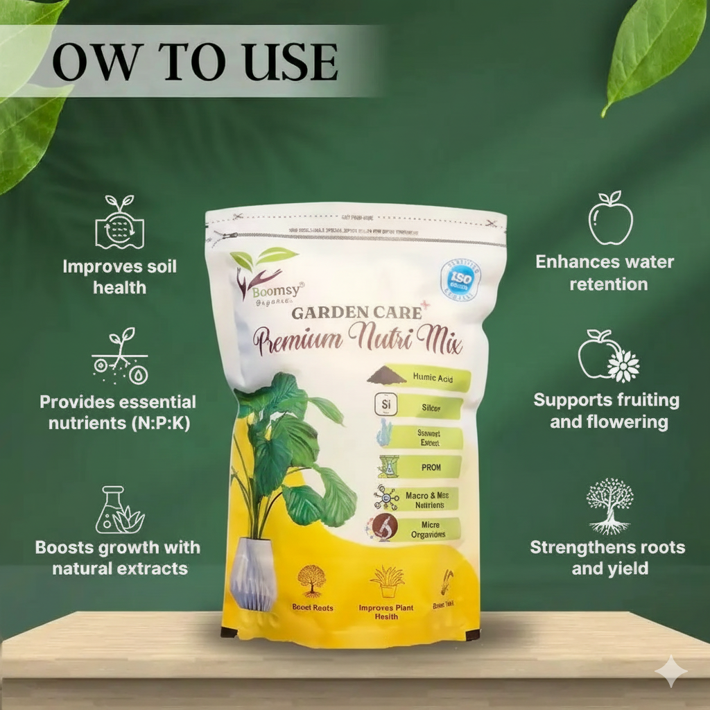Boomsy® Garden Care Granules | Premium Nutri Mix Organic Fertilizer for Complete Growth